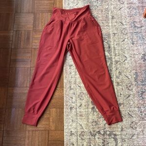 Old Navy brick Red/burnt orange Track Pants powersoft joggers small